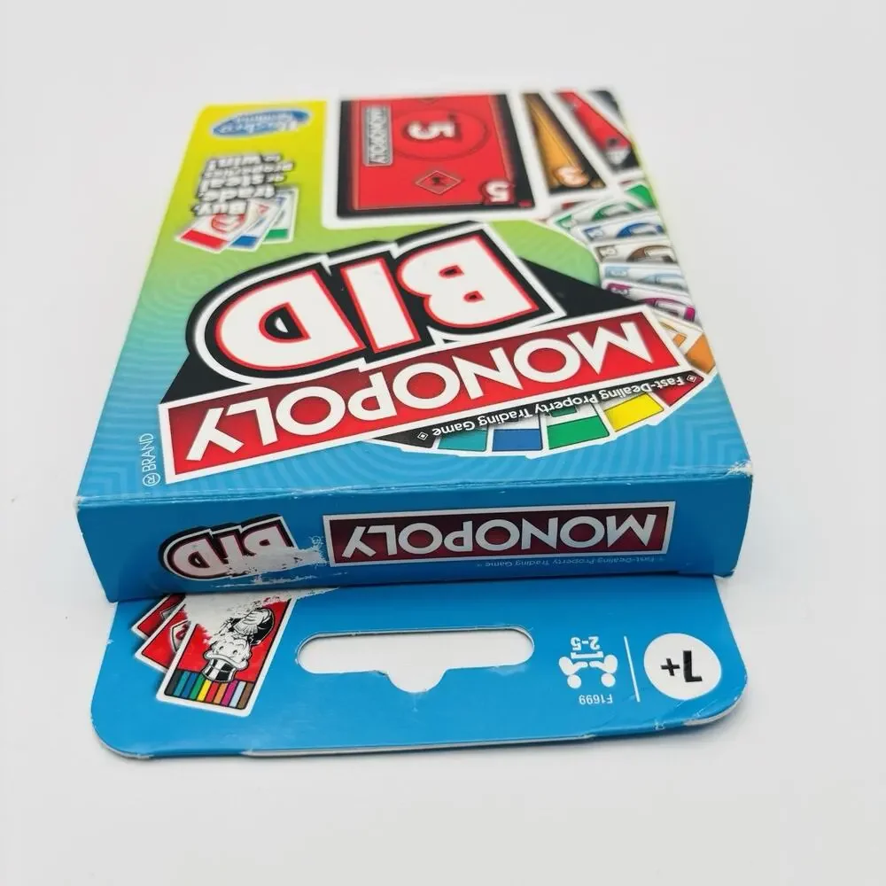 Monopoly Bid Card Game 2021 Hasbro COMPLETE Cards & Instructions